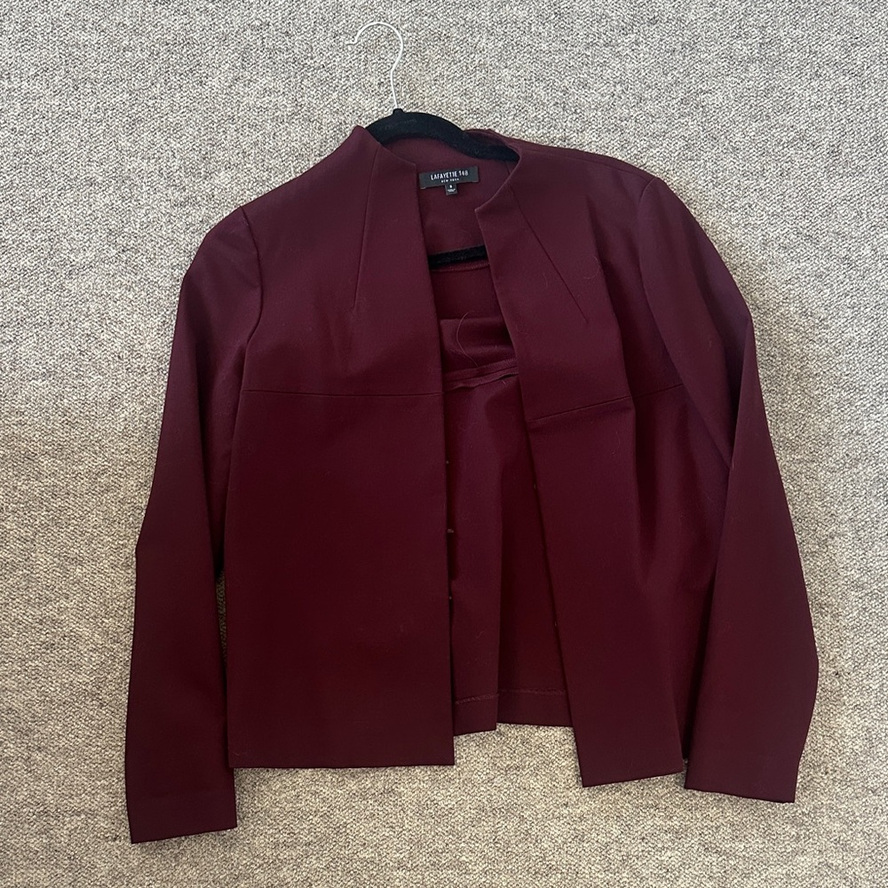 Lafayette 148 New York Wine Open-Front Blazer